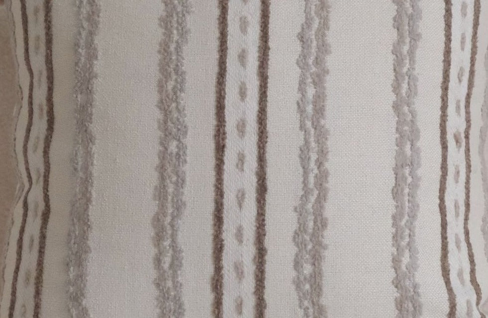 Striped Pompom fabric detail; select 30 × 50 cm for the rectangular cushion